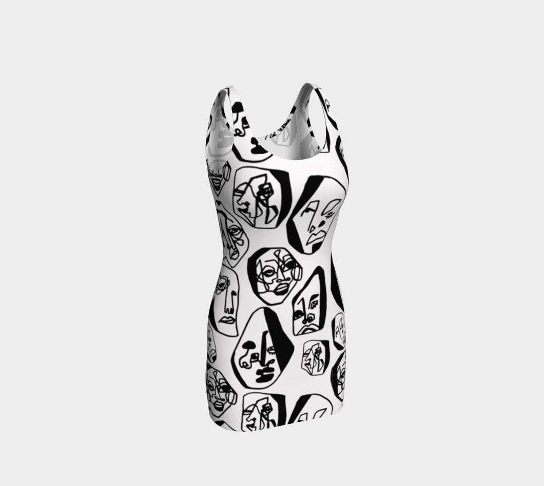 7 FACES OF CURSE BODYCON WHITE