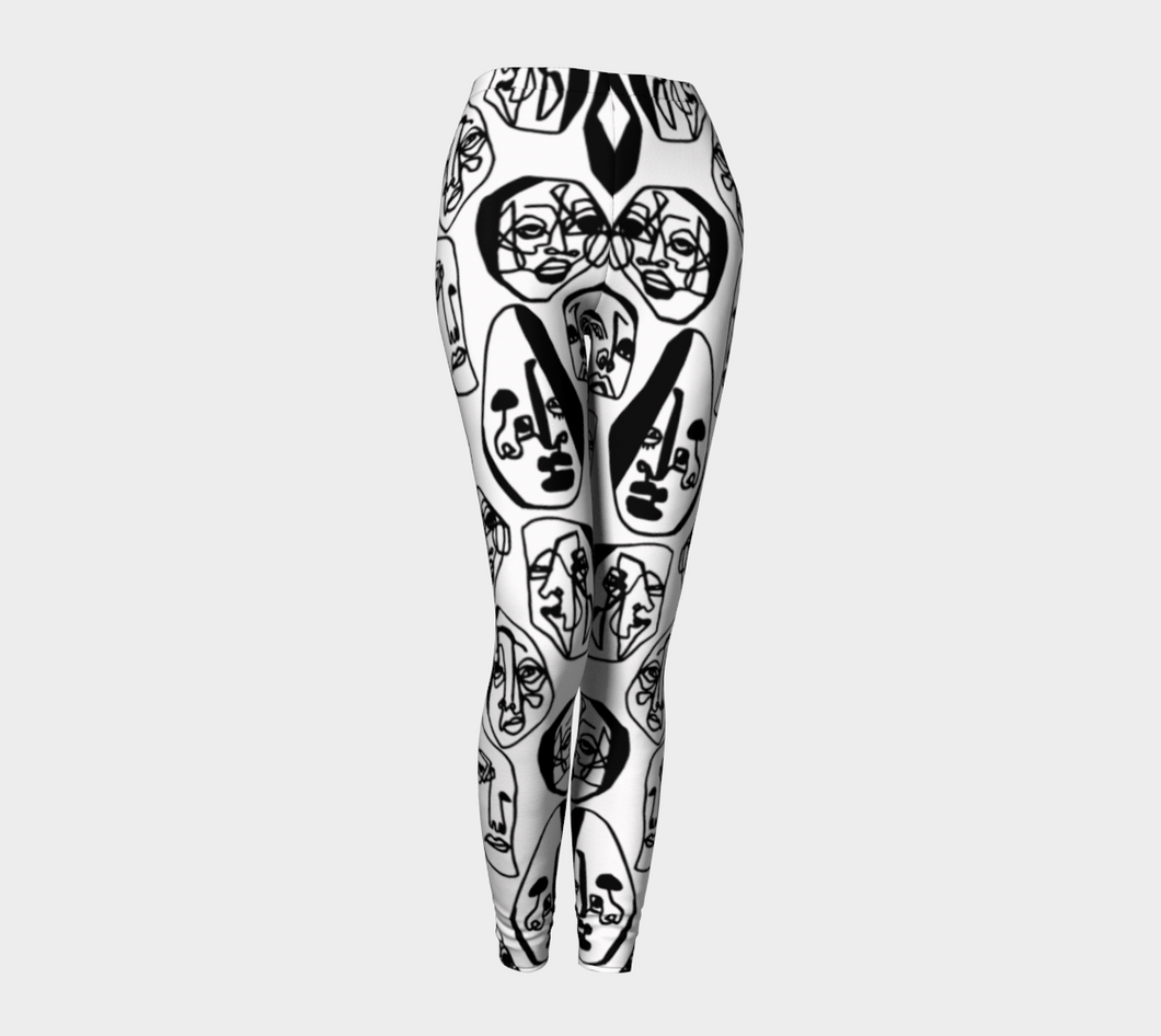 7 FACES OF CURSE LEGGINGS WHITE