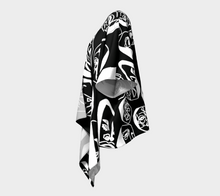 Load image into Gallery viewer, 7 FACES OF CURSE KIMONO DRAPED BLACK