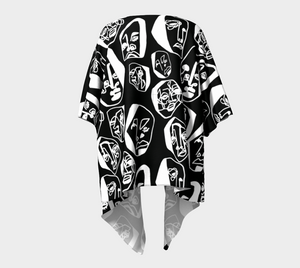 7 FACES OF CURSE KIMONO DRAPED BLACK