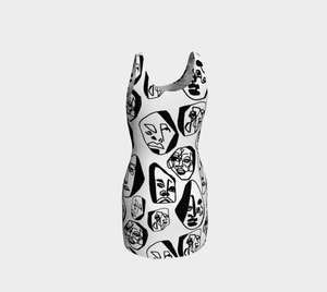 7 FACES OF CURSE BODYCON WHITE