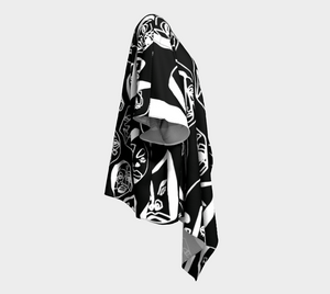 7 FACES OF CURSE KIMONO DRAPED BLACK