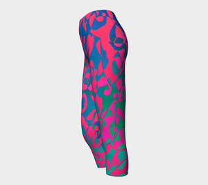 PINK BLUE LEOPARD LEGGINGS